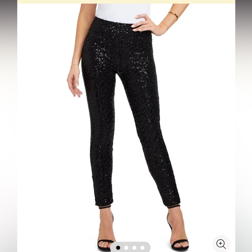 NWT Tipsy Elves Black Sequin Skinny Pants